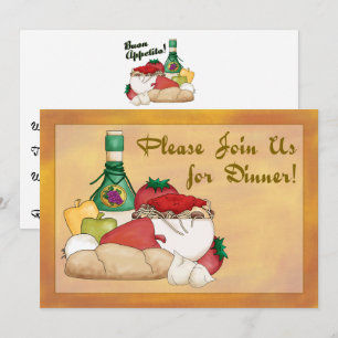 Convite Buon Appetito Italiana Comida Wine Janta Invite