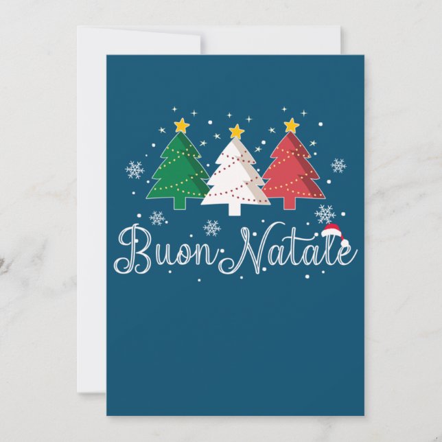 Convite Buon Natale Italian Christmas Tree (Frente)
