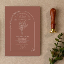 Buquê Arch Linha Terracotta Wedding Invitati