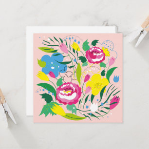 Convite Buquê colorido.