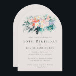Convite Buquê de aniversário de 30 anos das Flores Elegant<br><div class="desc">Celebre um marco em estilo com o nosso Convite para aniversário de 30 anos das Flores Elegantes Modernas! Apresentando um buquê floral belamente ilustrado que combina o design moderno com a elegância do eterno, este convite dá o tom para uma celebração verdadeiramente sofisticada. Com um modelo de texto totalmente personalizável,...</div>