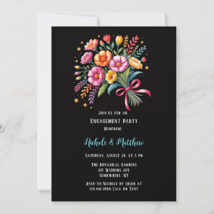 Convite Buquê de Casamento de Fiesta Vibrante