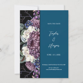 Convite Buquê de Casamento de Gótico Estético Escuro