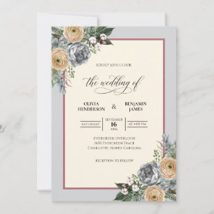 Convite Buquê de Champanhe de Aço Eucalipto Casamento