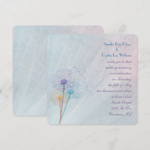 Convite Buquê de Dandelion de Casamento