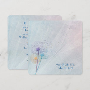 Convite Buquê de Dente-de-Leão para Renovação de Votos de 