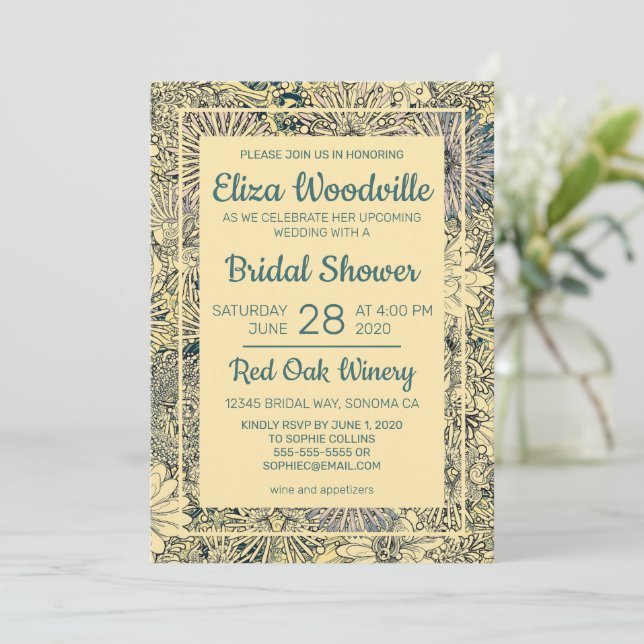 Convite Buquê de Flores Amarelas (Em pé/Frente)