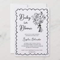 Buquê de Flores Desenhadas à Mão com Bebê em Flor