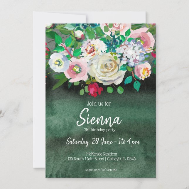 Convite Buquê de flores para todas as ocasiões (Frente)