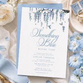 Convite Buquê de Flores Silvestres Algo Azul para Chá de N