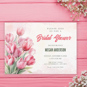 Convite Buquê de flores tulipas chá de noiva