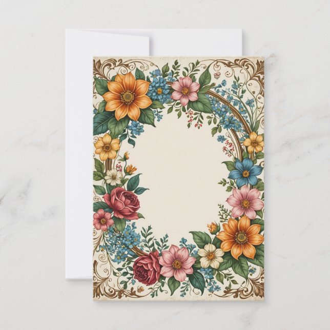 Convite Buquê de Fundo Amarelo-claro do Casamento das Flor (Frente)