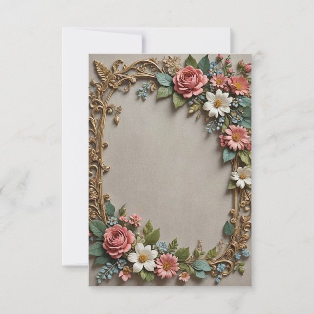 Convite Buquê de fundo das Cinzas leves do casamento das f (Frente)