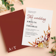 Buquê de Noiva Floral em Aquarela Rústica de Outon