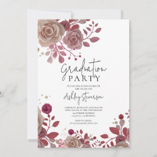 Convite Buquê de rosas 3D foto floral botânica graduação