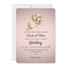Buquê de Tulipas Rosa Elegante Casamento