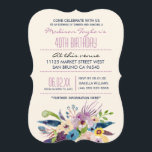 Convite Buquê Elegante aniversário de 40 anos<br><div class="desc">convites para Buquês Elegantes aniversário de 40 anos. Este convite brilhante e colorido é perfeito para qualquer celebração de aniversário moderna.</div>