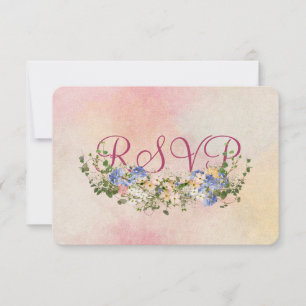 Convite Buquê Floral de Noiva RSVP