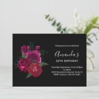 Buquê Floral de Rosa Magenta Elegante de Aniversár