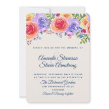 Buquê Floral de Watercolor de Casamento Moderno