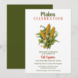 Convite Buquê Mabon Fall Equinox Harvest