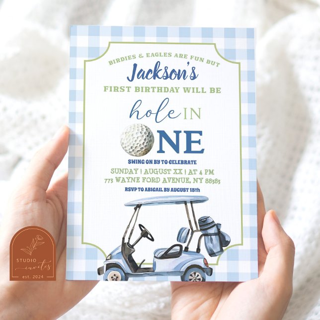 Convite Buraco Azul De Papoila Em Um Garoto No Primeiro An (Criador carregado)