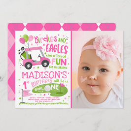 Convite Buraco De Aniversário De Golfe Em Uma Festa De pri