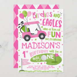 Convite Buraco De Aniversário De Golfe Em Uma Festa De pri