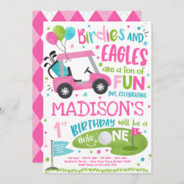 Convite Buraco De Aniversário De Golfe Em Uma Festa De pri