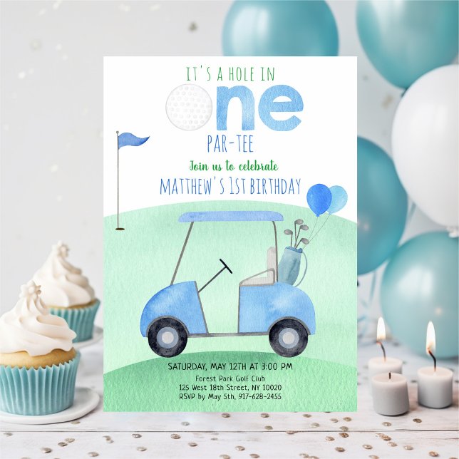 Convite Buraco Em Um Golfe Primeiro Aniversário (Criador carregado)