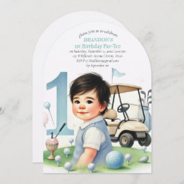 Convite Buraco em um primeiro aniversario de Golfe ParTee