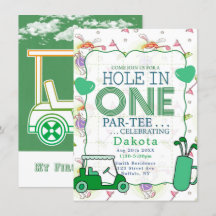 Buraco Na Celebração De Aniversário De Um Par-Tee 