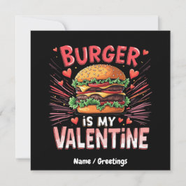 Convite Burger é meu Namorados Um Homenagem Hilário