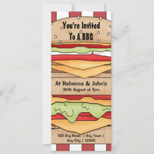 Convite Burger Grande do Partido do CHURRASCO