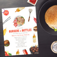 Burgers + Garrafas Cookout Chá de fraldas neutro