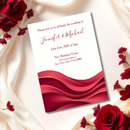 Convite Burgundy and Ivory Wedding 