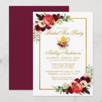 Burgundy Boho Floral Dourado