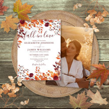 Burgundy Cai No Amor Autumn Foto Floral Casamento