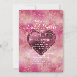 Convite Burgundy Cherry Glitter Heart