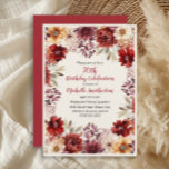 Convite Burgundy Cream Watercolor 70 Floral Aniversário<br><div class="desc">Burgundy elegante e cor d'água creme queda floral/convite de aniversário de outono para mulheres. Este convite foi feito para 70, mas pode ser personalizado para qualquer pessoa de qualquer idade. Entre em contato comigo para obter assistência com suas personalizações ou para solicitar outros produtos Zazzle correspondentes ou coordenadores para o...</div>
