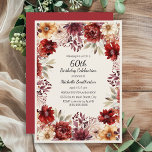 Convite Burgundy Cream Watercolor Floral 60º Aniversário<br><div class="desc">Burgundy elegante e cor d'água creme queda floral/convite de aniversário de outono para mulheres. Este convite foi feito para 60 anos, mas pode ser personalizado para qualquer pessoa de qualquer idade. Entre em contato comigo para obter assistência com suas personalizações ou para solicitar outros produtos Zazzle correspondentes ou coordenadores para...</div>