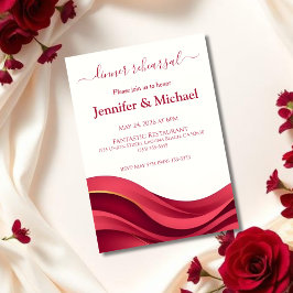 Convite Burgundy Dinner Rehearsal 