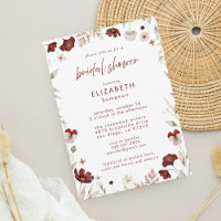 Burgundy Fall Floral Chá de panela Botânico