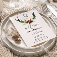 Burgundy Floral Boho Hunt está sobre o Chá de pane