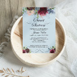 Convite Burgundy Floral Sweet Dezesseis Festas de aniversá<br><div class="desc">Este convite de aniversário floral brilhante de dezesseis anos é perfeito para um simples aniversário de 16 anos. O elegante design apresenta marinho de aquarela,  cor-de-rosa-pincelada e flores de sombra de vinho com detalhes artísticos lápis.</div>