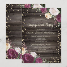 Burgundy Flowers de Diamantes Dourados Madeira