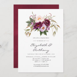 Convite Burgundy - Janto de ensaio de Marsala e Peach