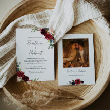 Burgundy Marsala e Blush Foto De Casamento Floral