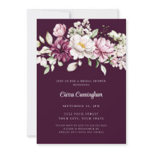 Burgundy Plum Floral Bridal