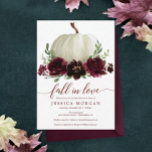 Convite Burgundy Pumpkin Fall in Love Chá de panela Invite<br><div class="desc">Convide todos para o Chá de panela com este adorável convite para chás de panela! Visite nosso site para mais designs e inspiração: www.creativeuniondesign.com</div>